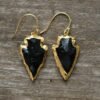 Pendientes de Piedra Natural "Flecha de Obsidiana"-1