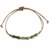 Pulsera de jade y cuerda tejida a mano para mujer-1