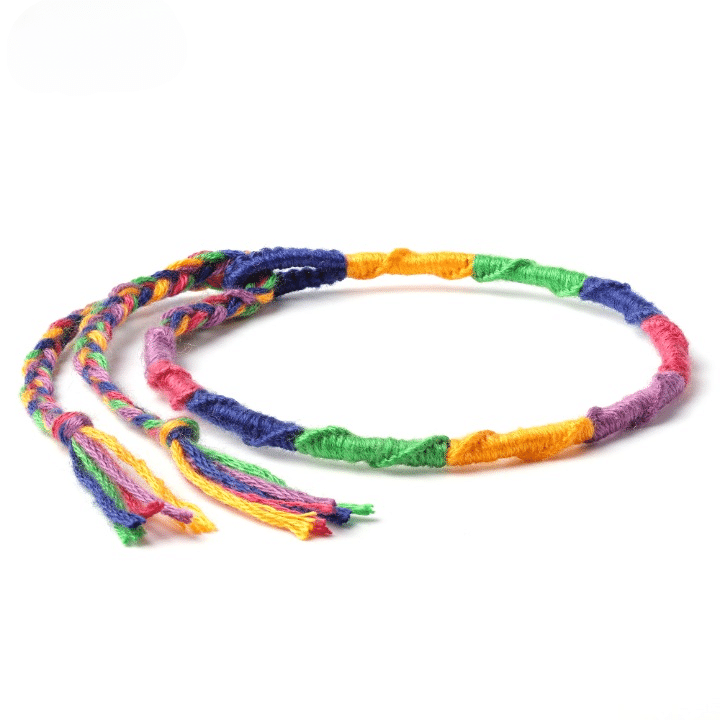 Pulsera Brasileña Multicolor de Algodón-1