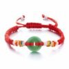 Pulsera Tibetana Trenzada a Mano con Adorno Verde-1